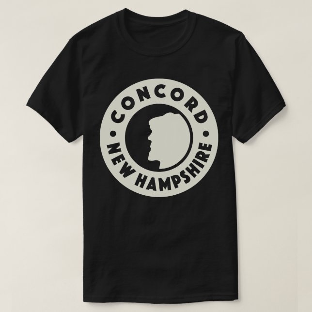 Camiseta Concord New Hampshire Circle Tan (Frente do Design)