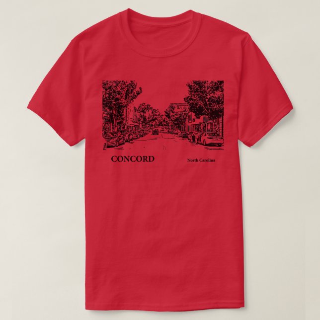 Camiseta Concord North olina 4 (Frente do Design)