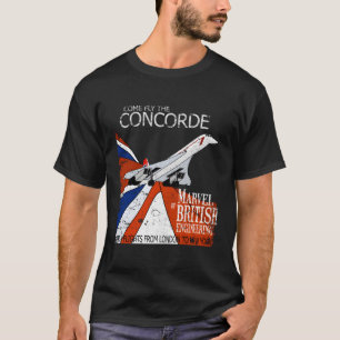Camiseta Concorde Supersonic Retro Vintage - Aeronave Britâ