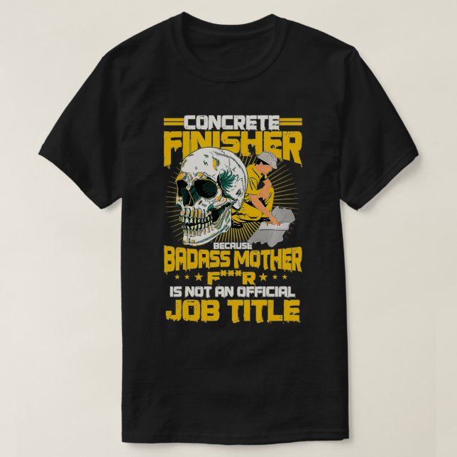 Camiseta Concrete Finisher Design On Back Of Clothing Pullo (Frente do Design)
