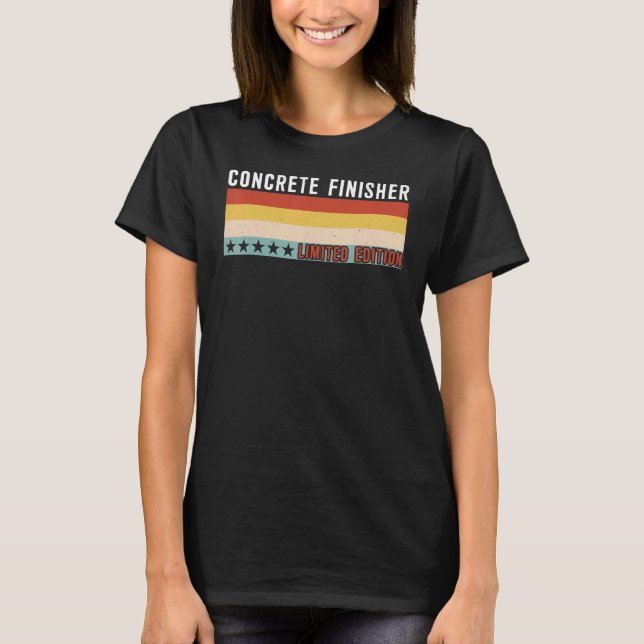 Camiseta Concrete Finisher Job Title Profession Worker Appr (Frente)
