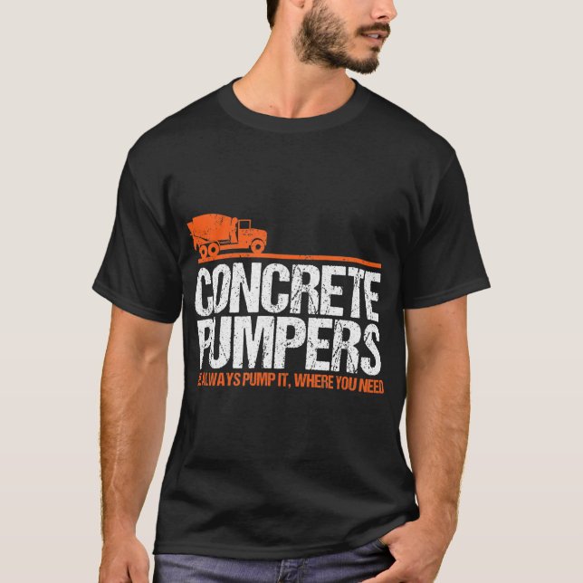 Camiseta Concrete Pump Funny Pumper Trucker Gift Idea (Frente)