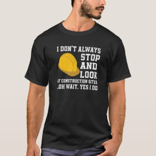 Camiseta Concreto Qoute do Trabalhador de Construção