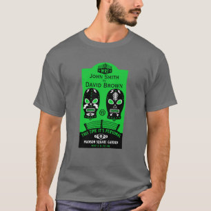 Camiseta Concurso de Lutas Editável Engraçado