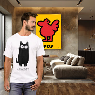 Camiseta Concurso Engraçado de Parada Negra   Humor Gato Ga