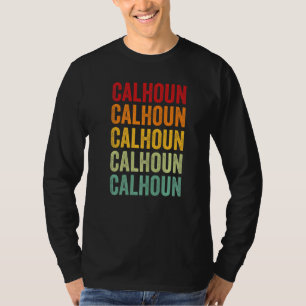 Camiseta Condado de Calhoun Geórgia Texto Arco-íris