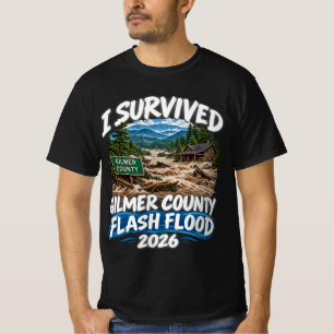 Camiseta Condado de Gilmer Eu Sobrevivi à Enchente Rápida 2