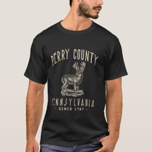 CAMISETA CONDADO DE PERRY. CAÇA DE VEADO DE CAUDA BRANCA NA