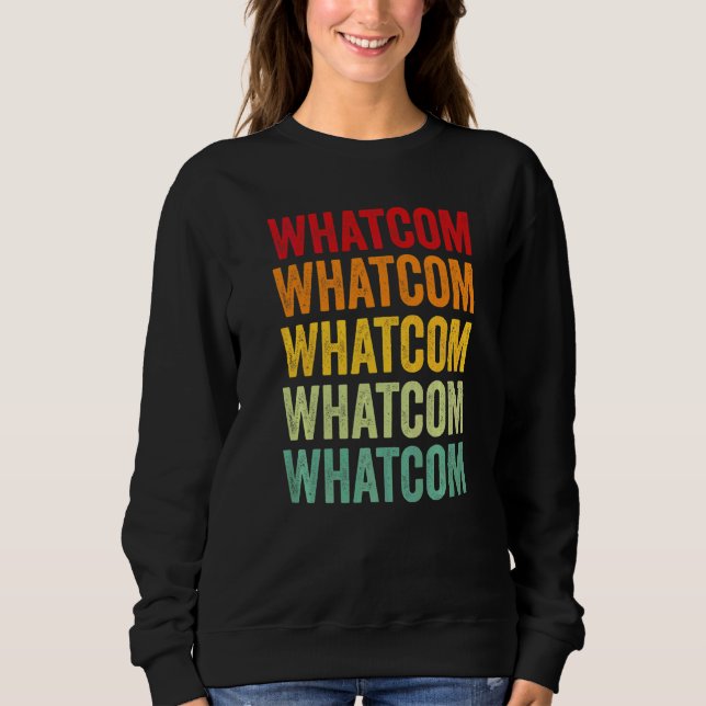 Camiseta Condado de Whatcom Washington Texto Arco-íris (Frente)