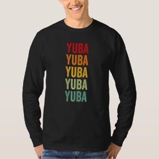 Camiseta Condado de Yuba Califórnia Texto Arco-íris