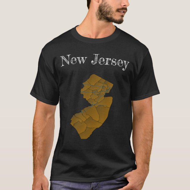 Camiseta Condados e Interestados de Nova Jersey (Frente)