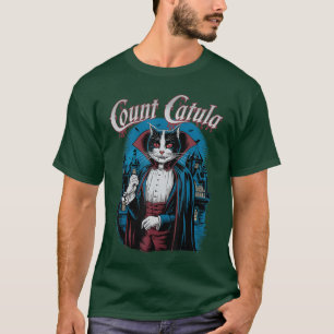 Camiseta Conde Catula Drácula Assustador Horror Vampiro Gat