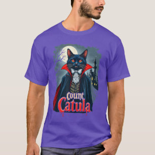 Camiseta Conde Catula Drácula Assustador Horror Vampiro Gat