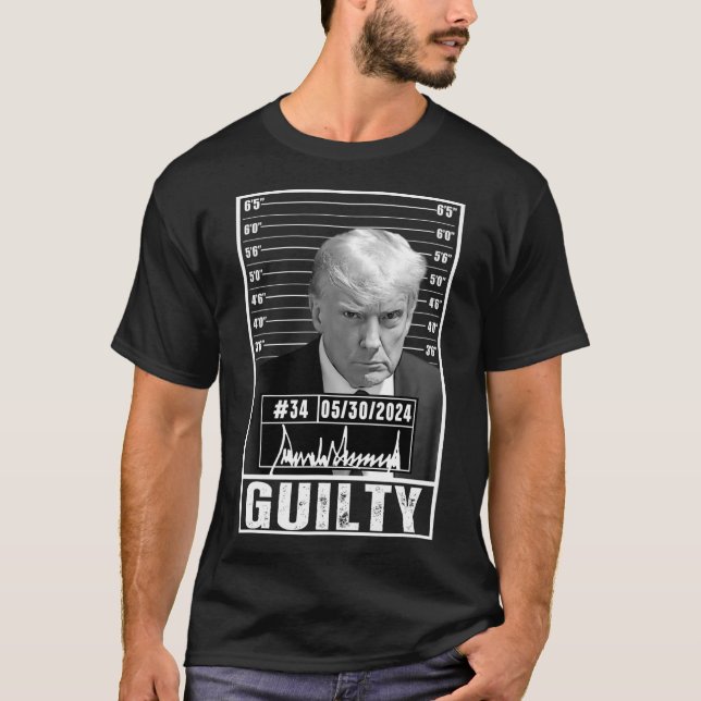 Camiseta Condenação do veredicto Donald Trump Mug Shot (Frente)