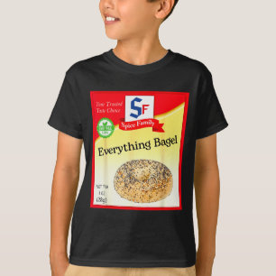 Camiseta Condimento de Bagel Tudo Fantasia de Feriado Sce C