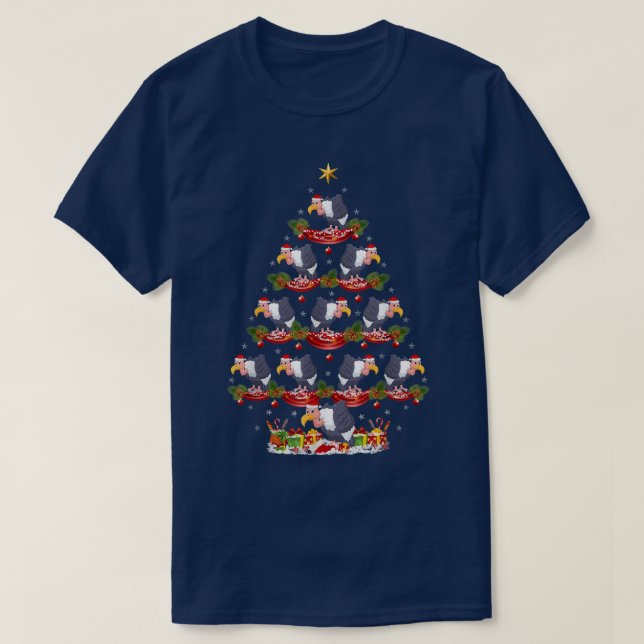 Camiseta Condor Bird Xmas Tr de Natal Condor (Frente do Design)