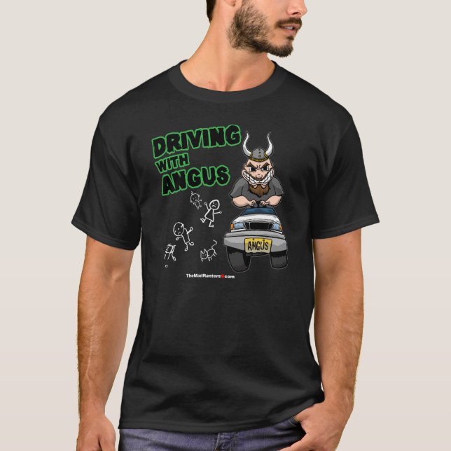 Camiseta Condução com arte do cobrir de Angus! (Frente)