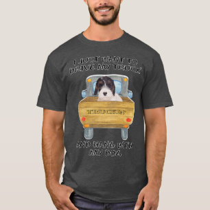 Camiseta Condução de caminhões Cão Sealyham Terrier