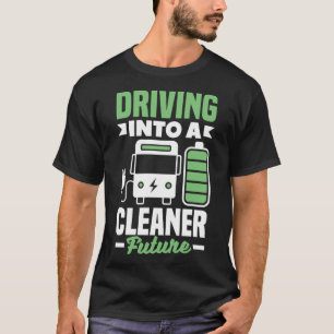 Camiseta Condução de veículos elétricos EV num futuro mais 