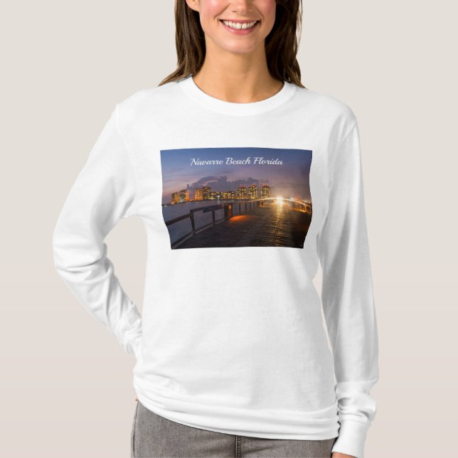Camiseta Condução Em Navarre Beach Pier Long Sleeve Tshirt (Frente)