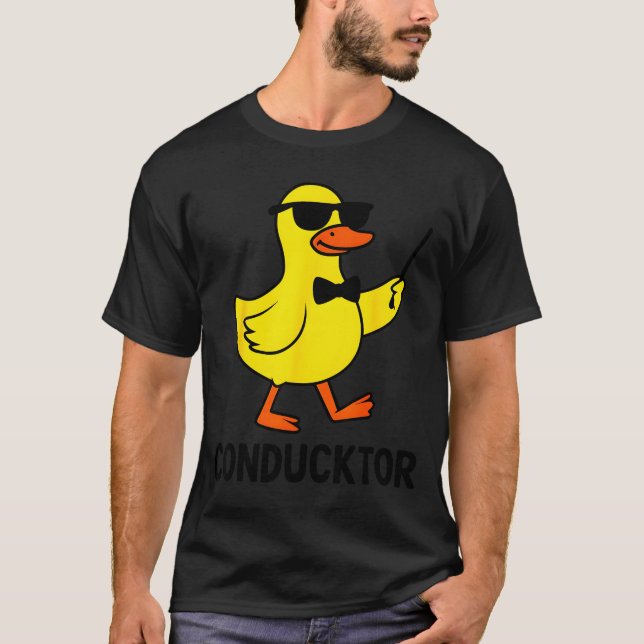 Camiseta Conducktor Funny Duck Music Pun Orchestra Design  (Frente)