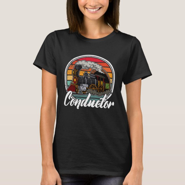 Camiseta Conductor railroad Model station Railway worker  2 (Frente)