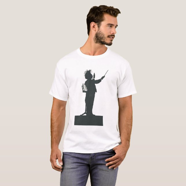 Camiseta Condutor da música clássica - cabelo selvagem - (Frente Completa)