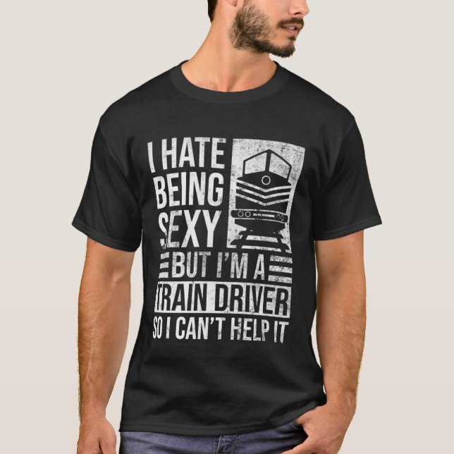 Camiseta Condutor De Comboio E Motor Ferroviário Do Trabalh (Frente)