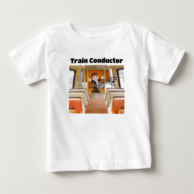 Camiseta Condutor de comboios Locomotive Melody, pela Funny (Frente)
