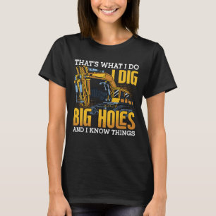 Camiseta Condutor De Escavador I Desenhando Grandes Buracos