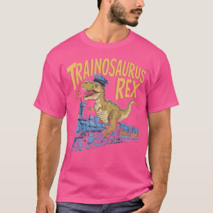 Camiseta Condutor T-Rex Engraçado Que Dirige Um Tranossauro