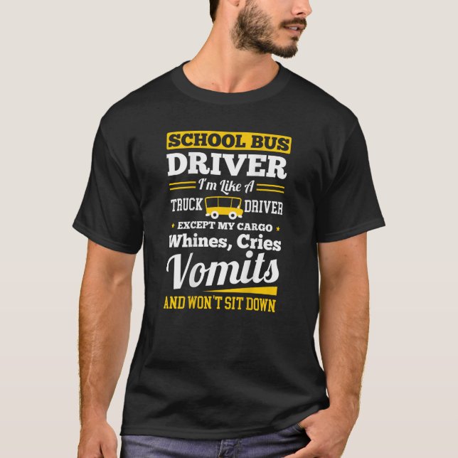 Camiseta Condutores de ônibus de camioneta amarela (Frente)