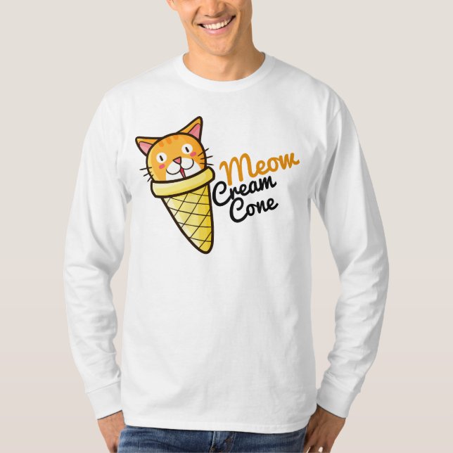 Camiseta Cone de Creme de Moedas Personalizável (Frente)