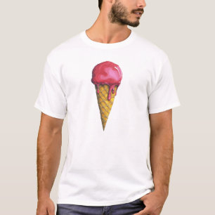 Camiseta Cone de gelados de morango