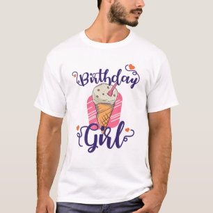 Camiseta Cone de Sorvete de Biscoito de Aniversário Present