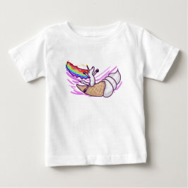 Camiseta Cone de Sorvete de Cavalgar Arco-íris Unicórnio