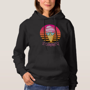 Camiseta Cone de Sorvete de Verão Sunset com Óculos de Sol