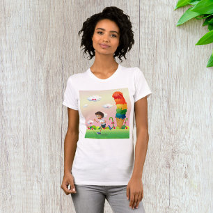Camiseta Cone de Sorvete Fantasia com o Feliz Garoto Corren