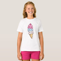 Cone de Sorvete Kawaii Fofo