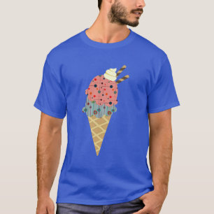 Camiseta Cone de Sorvete Moderno do Meio século