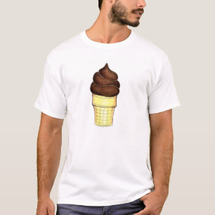 Camiseta Cone de Sorvete Suave de Chocolate
