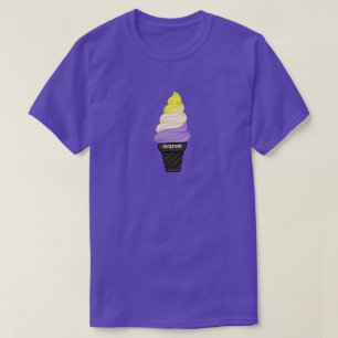 Camiseta Cone de Sorvetes não binários LGBTQIA+