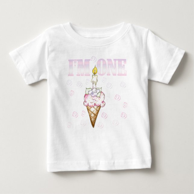 Camiseta Cone do cupcake eu sou um (Frente)