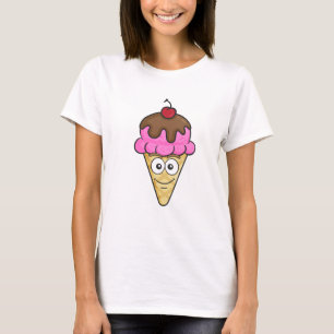 Camiseta Cone Emoji do sorvete