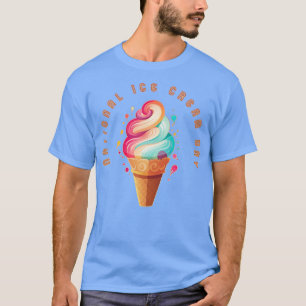 Camiseta Cone nacional para o Sorvete do dia do Sorvete