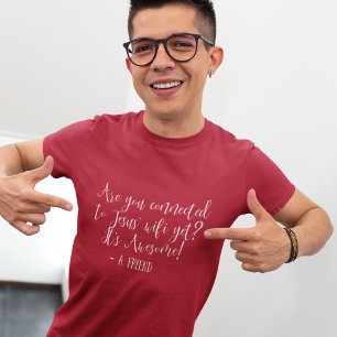 Camiseta Conectado Ao WiFi de Jesus Ainda Religioso Preto