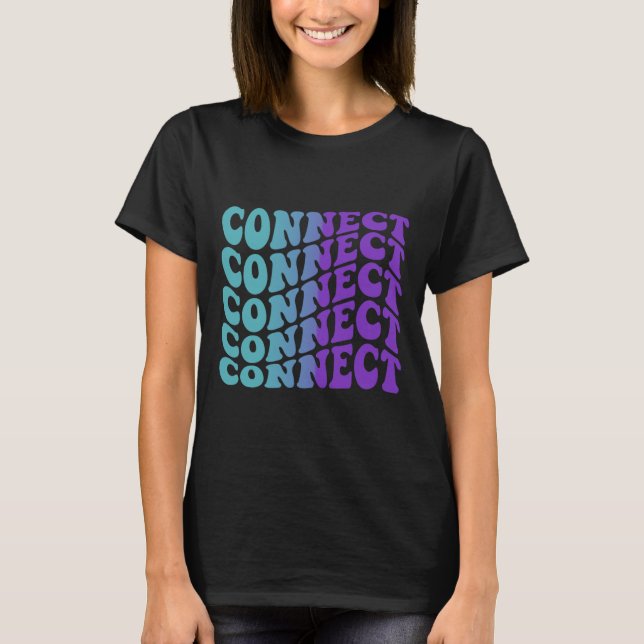 Camiseta Conectar a prevenção suicida Sensibilização para a (Frente)