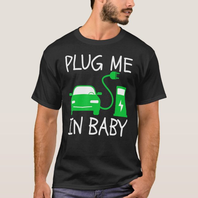 Camiseta Conecte-me no modo EV Life Eco Drive EVs Electri (Frente)