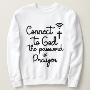 Camiseta Conecte-se a Deus com a citação cristã de oração