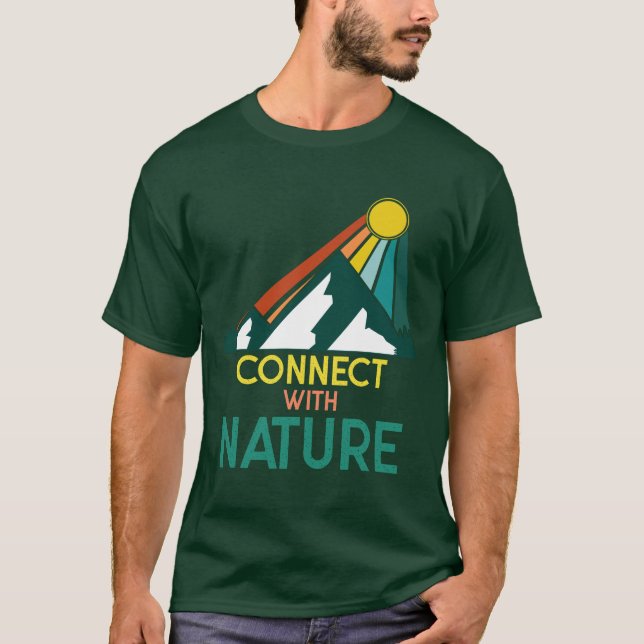 Camiseta Conecte-se com a natureza - verão. (Frente)
